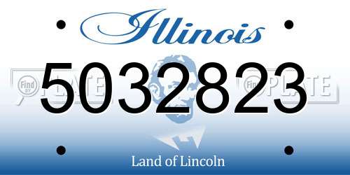 5032823 Illinois License Plate