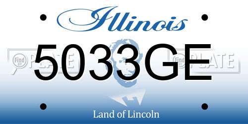 5033GE Illinois License Plate