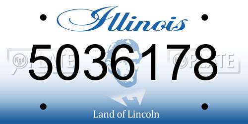 5036178 Illinois License Plate