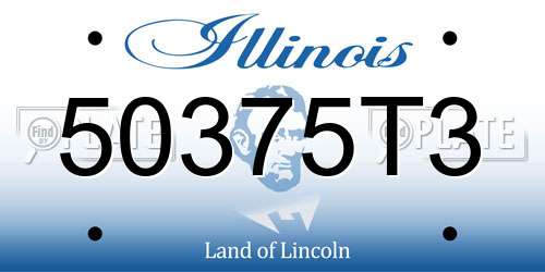 50375T3 Illinois License Plate