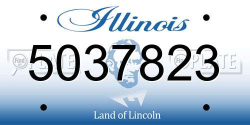 5037823 Illinois License Plate