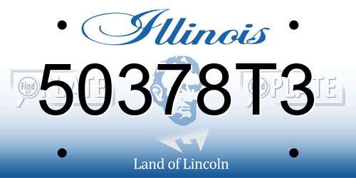 50378T3 Illinois License Plate
