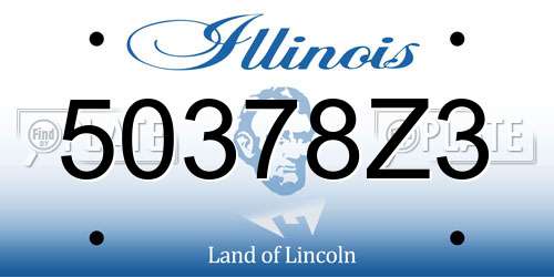 50378Z3 Illinois License Plate