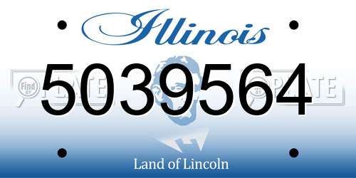 5039564 Illinois License Plate
