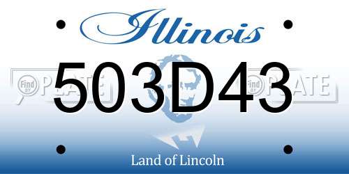 503D43 Illinois License Plate