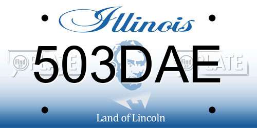 503DAE Illinois License Plate