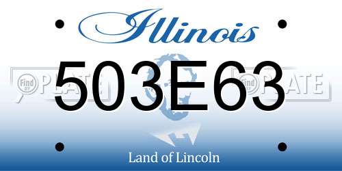 503E63 Illinois License Plate