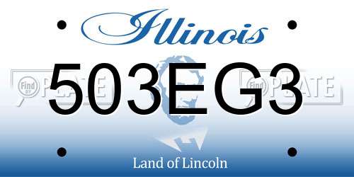 503EG3 Illinois License Plate