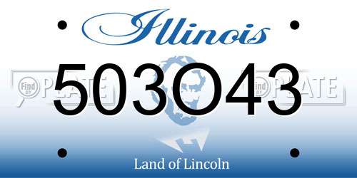 503O43 Illinois License Plate