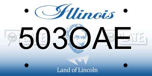 503OAE Illinois License Plate