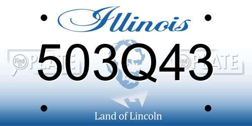 503Q43 Illinois License Plate