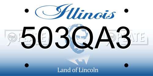 503QA3 Illinois License Plate