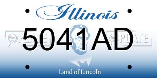 5041AD Illinois License Plate