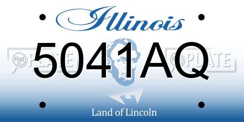 5041AQ Illinois License Plate