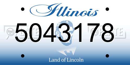 5043178 Illinois License Plate