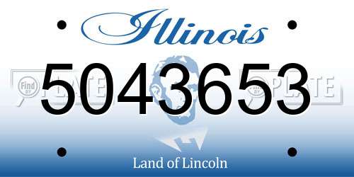 5043653 Illinois License Plate