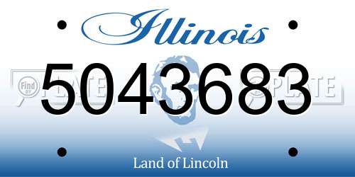 5043683 Illinois License Plate