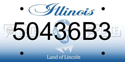 50436B3 Illinois License Plate