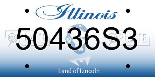 50436S3 Illinois License Plate