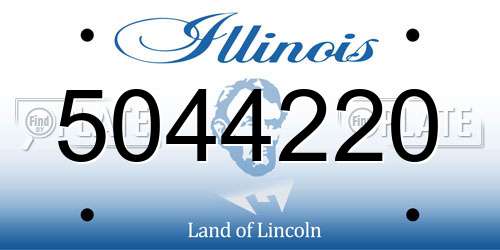 5044220 Illinois License Plate