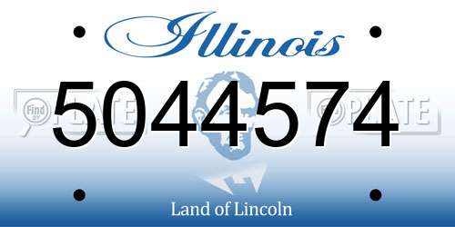 5044574 Illinois License Plate