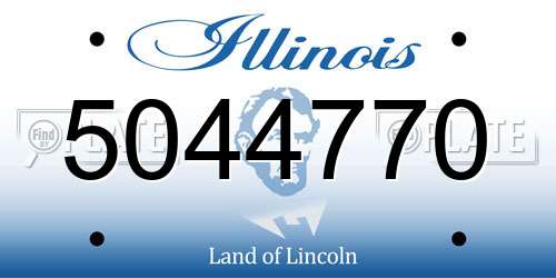 5044770 Illinois License Plate