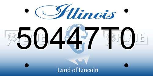 50447T0 Illinois License Plate