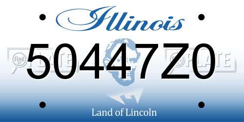 50447Z0 Illinois License Plate