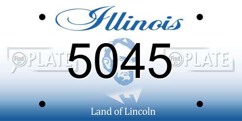 5045 Illinois License Plate