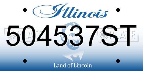 504537ST Illinois License Plate