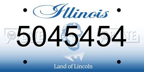 5045454 Illinois License Plate