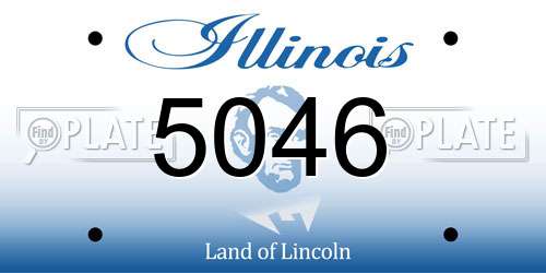 5046 Illinois License Plate