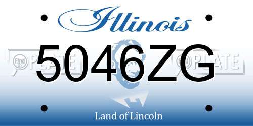 5046ZG Illinois License Plate