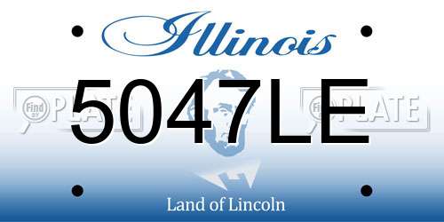 5047LE Illinois License Plate
