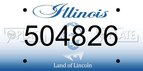 504826 Illinois License Plate