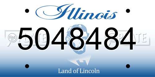 5048484 Illinois License Plate