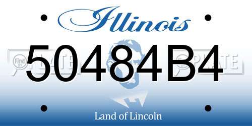 50484B4 Illinois License Plate