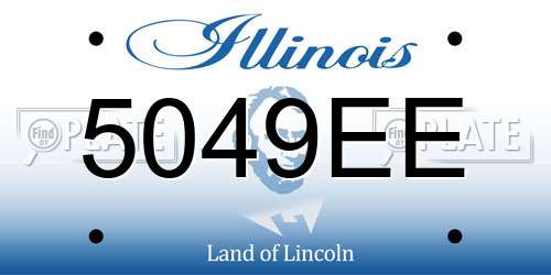 5049EE Illinois License Plate