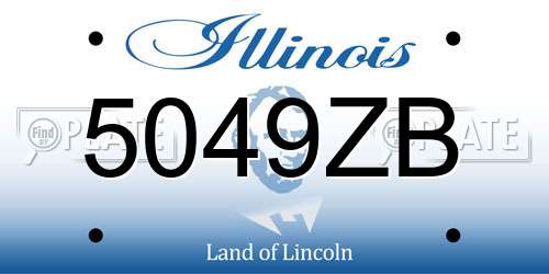 5049ZB Illinois License Plate