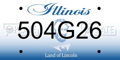 504G26 Illinois License Plate