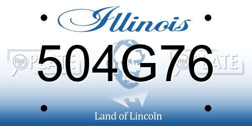 504G76 Illinois License Plate