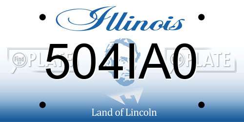 504IA0 Illinois License Plate