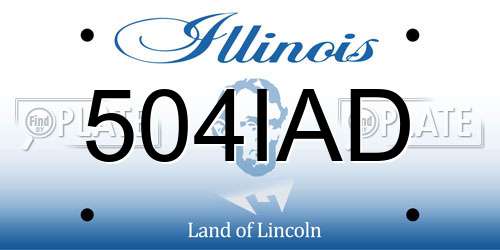 504IAD Illinois License Plate
