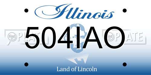 504IAO Illinois License Plate