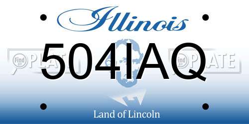 504IAQ Illinois License Plate