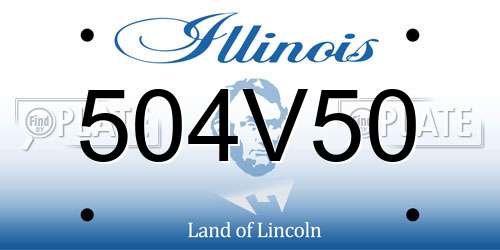 504V50 Illinois License Plate