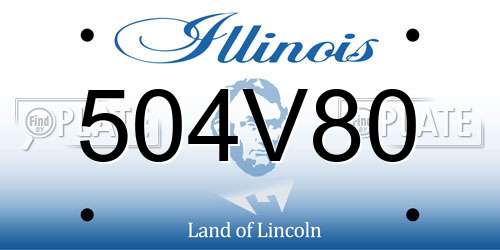 504V80 Illinois License Plate