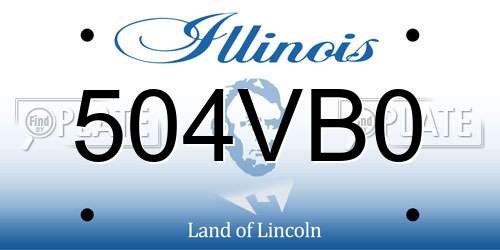 504VB0 Illinois License Plate