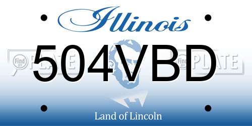 504VBD Illinois License Plate