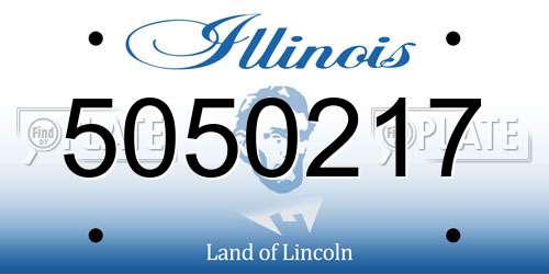 5050217 Illinois License Plate